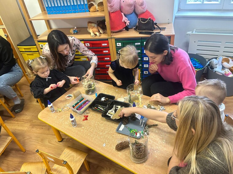 Świąteczne warsztaty z rodzicami w grupie Misiaki