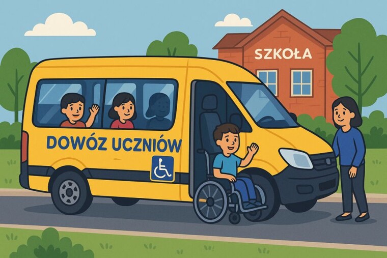 Dowóz dzieci i uczniów z niepełnosprawnością – rok szkolny 2025/2026